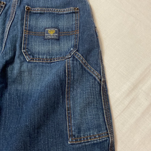POLO Ralph Lauren Boys Dungaree Denim Shorts- Double Front Pockets - Size 10 - Picture 3 of 12